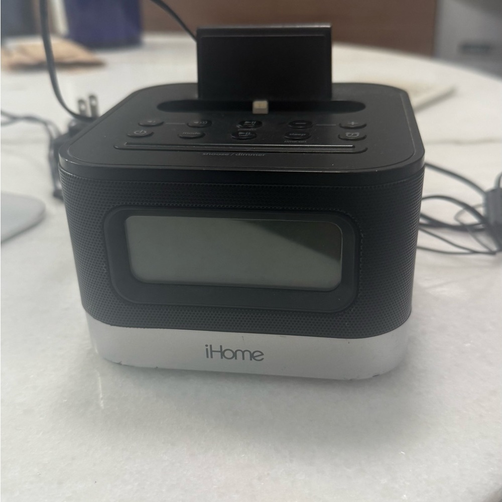 iHome Black and Silver Portable Speaker Dock